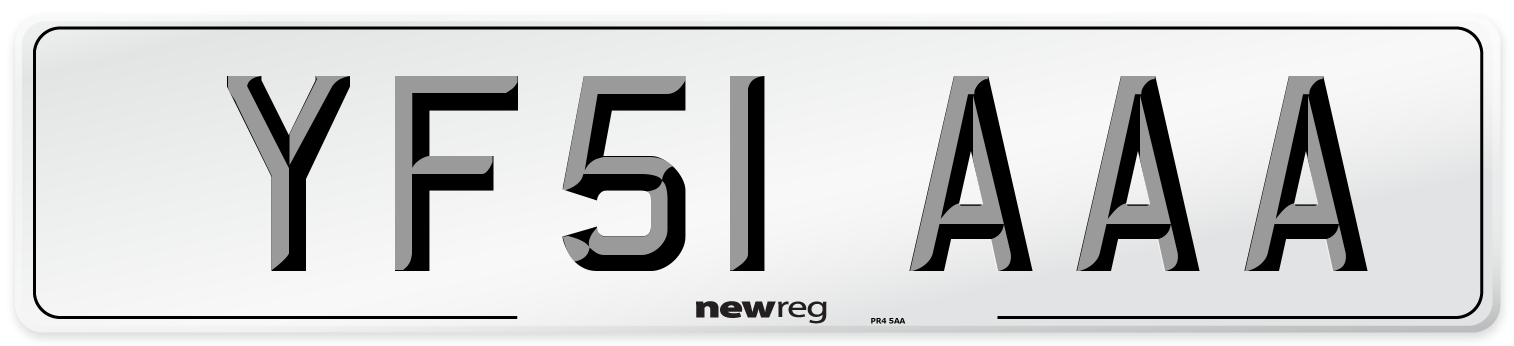 YF51 AAA Number Plate from New Reg